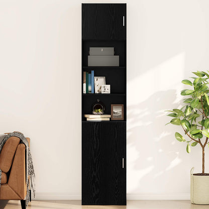 Wall Cabinet Black oak 50 x 42.5 x 40 cm Engineered Wood