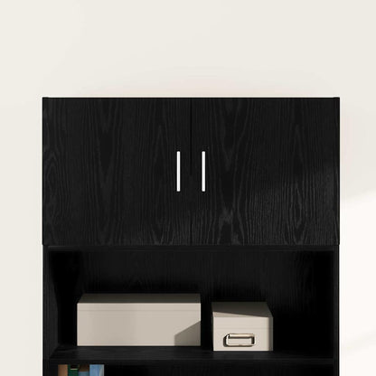 Wall Cabinet Black oak 80 x 42.5 x 40 cm Engineered Wood