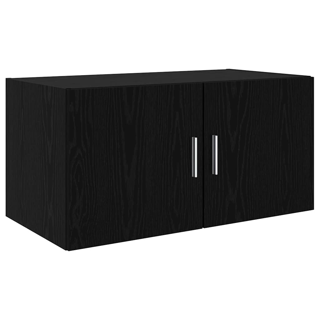 Wall Cabinet Black oak 80 x 42.5 x 40 cm Engineered Wood