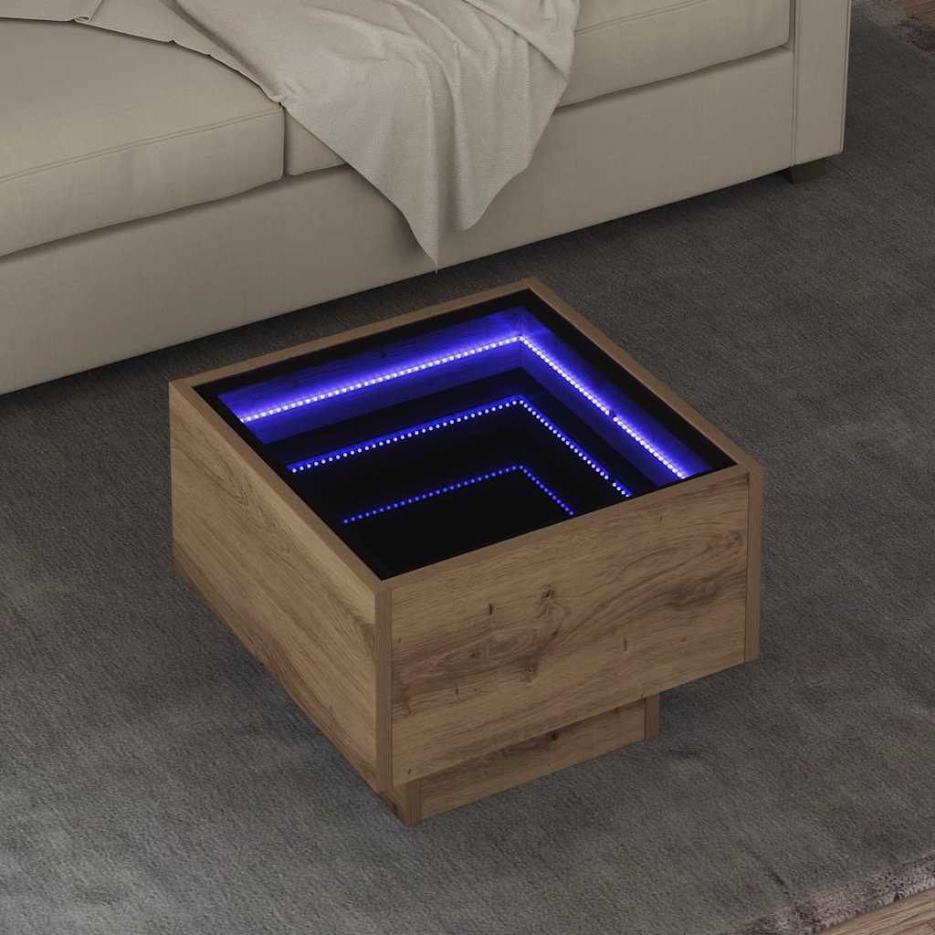 Coffee Table Artisan oak 40 x 40 x 30 cm Engineered wood