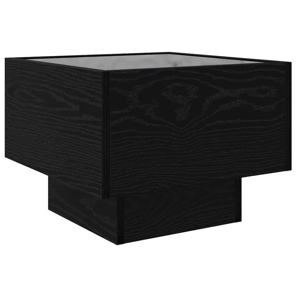 Coffee Table Black oak 40 x 40 x 30 cm Engineered wood
