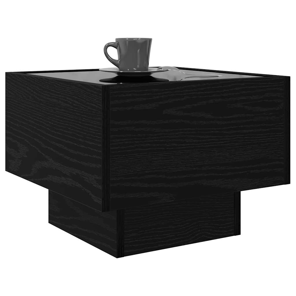 Coffee Table Black oak 40 x 40 x 30 cm Engineered wood