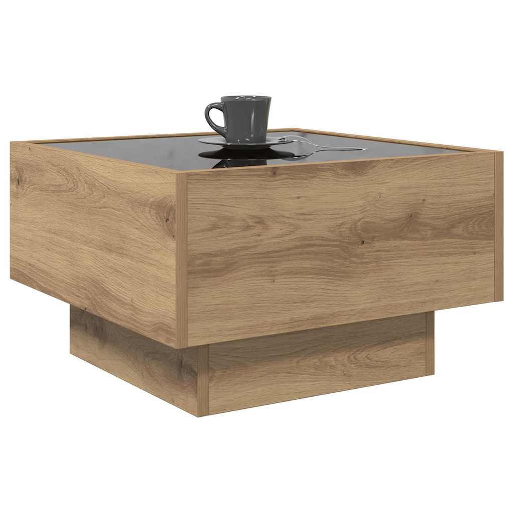 Coffee Table Artisan oak 50 x 50 x 30 cm Engineered wood