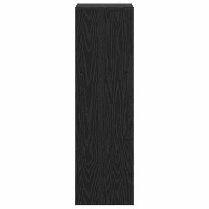 Room Divider Bookcase Black Oak 99 x 29 x 99 cm Engineered Wood