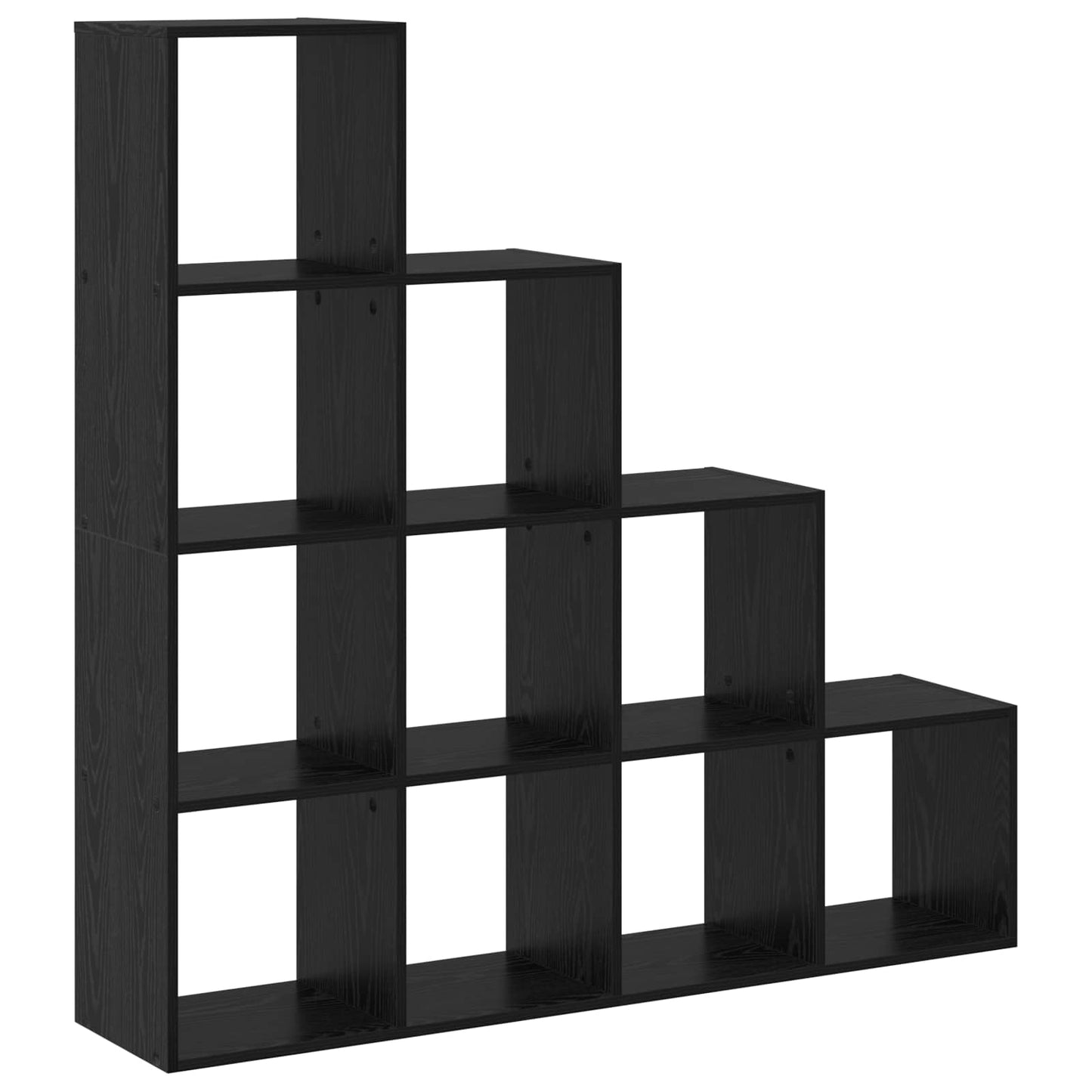Room Divider Bookcase Black Oak 131.5 x 29 x 131.5 cm