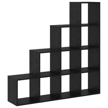 Room Divider Bookcase Black Oak 131.5 x 29 x 131.5 cm