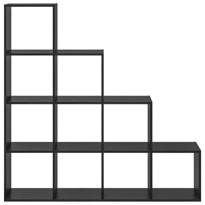 Room Divider Bookcase Black Oak 131.5 x 29 x 131.5 cm
