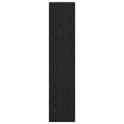 Room Divider Bookcase Black Oak 131.5 x 29 x 131.5 cm