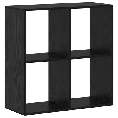 Book Cabinet Black Oak 69.5 x 29 x 69.5 cm Engineered Wood