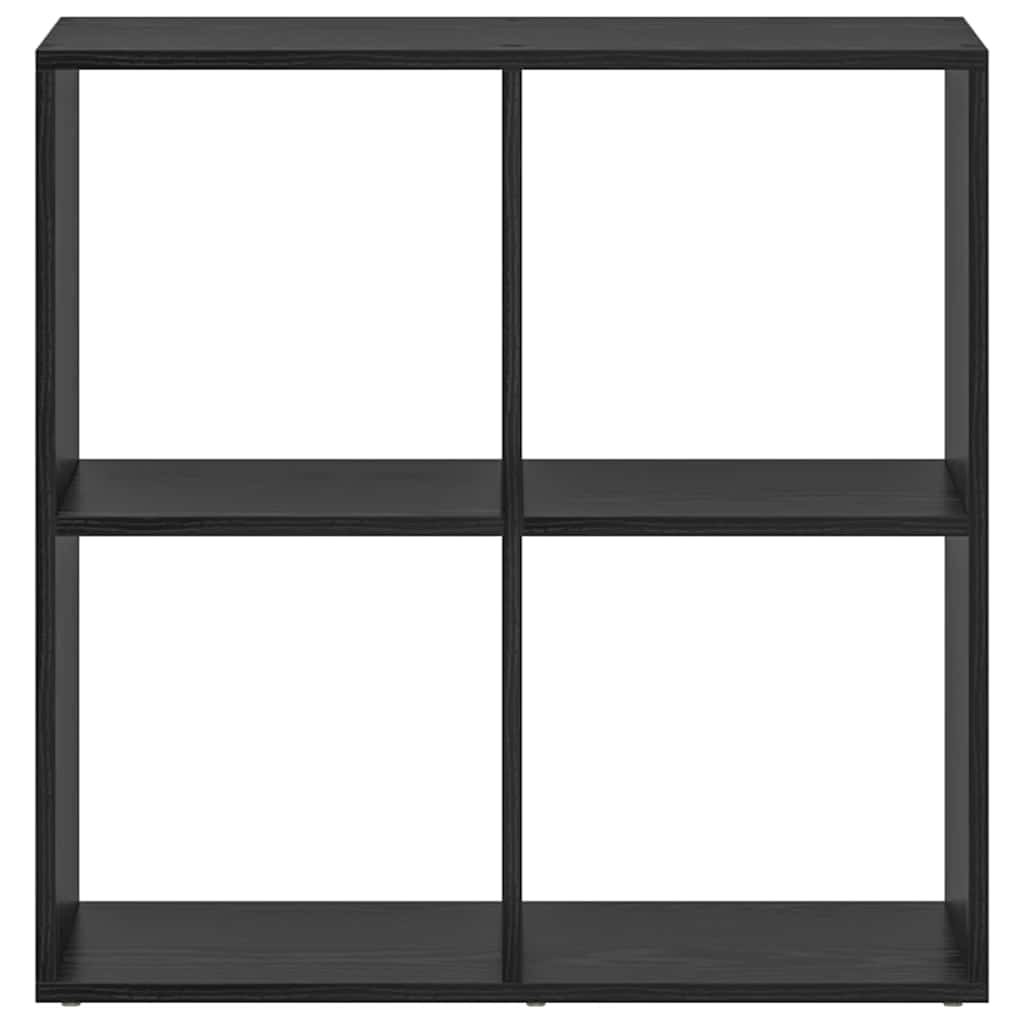 Book Cabinet Black Oak 69.5 x 29 x 69.5 cm Engineered Wood