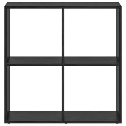 Book Cabinet Black Oak 69.5 x 29 x 69.5 cm Engineered Wood