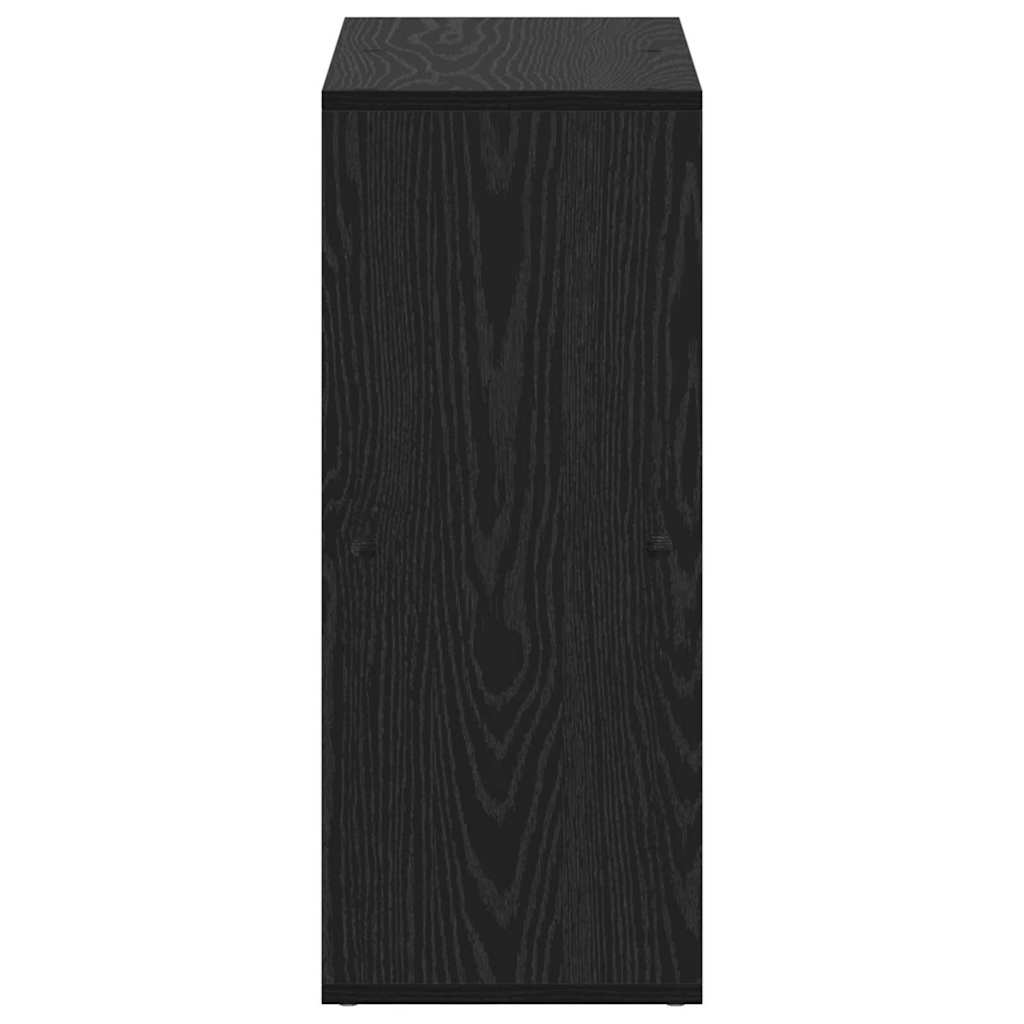 Book Cabinet Black Oak 69.5 x 29 x 69.5 cm Engineered Wood