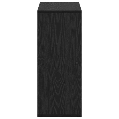 Book Cabinet Black Oak 69.5 x 29 x 69.5 cm Engineered Wood
