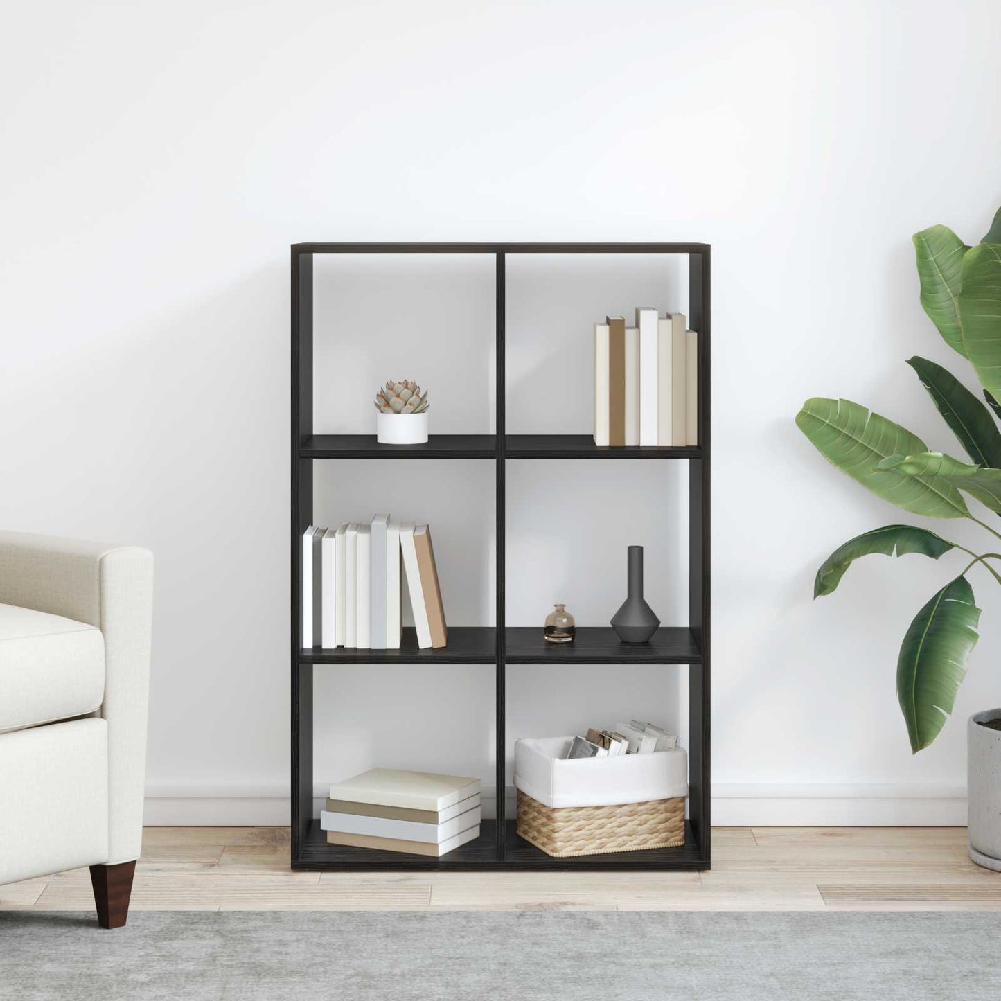 Book Cabinet 6-Tier 69.5 x 29 x 103.5 cm Engineered Wood
