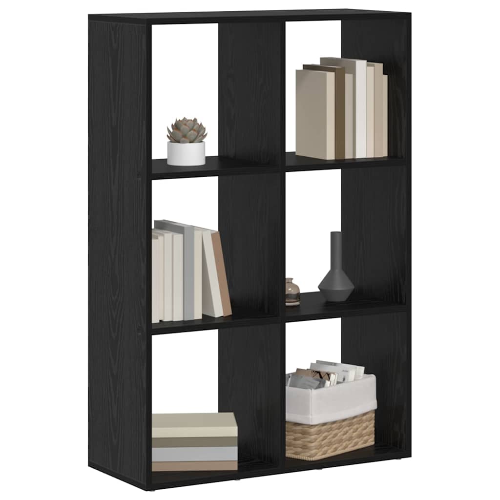 Book Cabinet Black Oak 69.5 x 29 x 103.5 cm Engineered Wood