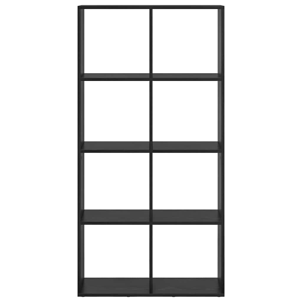 Book Cabinet Black Oak 69.5 x 29 x 137.5 cm Engineered Wood