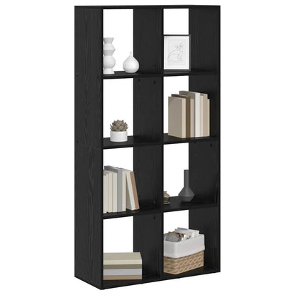 Book Cabinet Black Oak 69.5 x 29 x 137.5 cm Engineered Wood