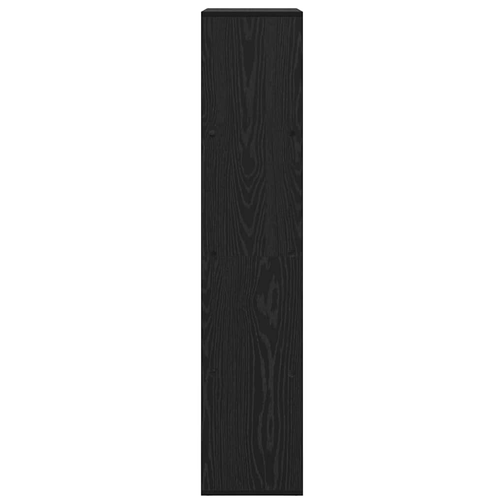 Book Cabinet Black Oak 69.5 x 29 x 137.5 cm Engineered Wood