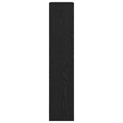 Book Cabinet Black Oak 69.5 x 29 x 137.5 cm Engineered Wood