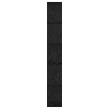 Book Cabinet Black Oak 70 x 24 x 161 cm Engineered Wood