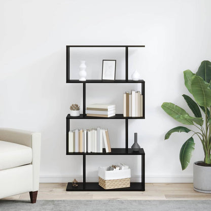 Book Cabinet Black Oak 70 x 24 x 129 cm Engineered Wood