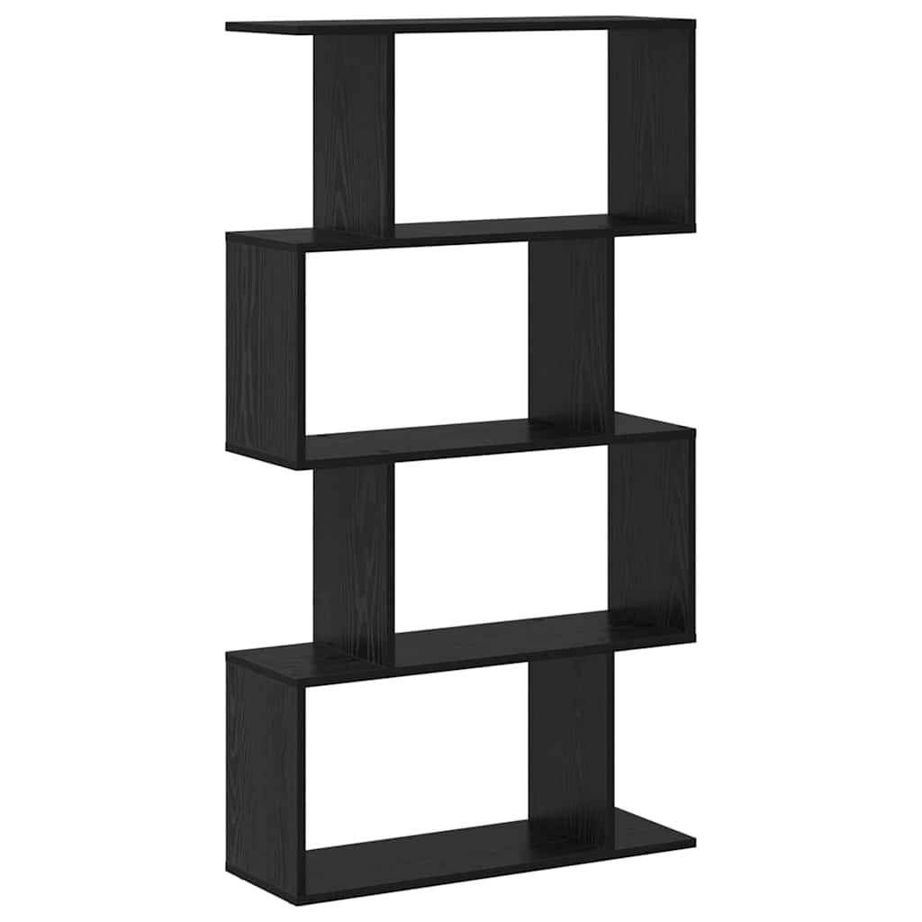 Book Cabinet Black Oak 70 x 24 x 129 cm Engineered Wood