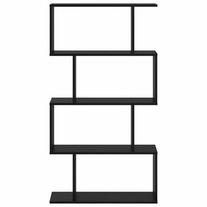 Book Cabinet Black Oak 70 x 24 x 129 cm Engineered Wood
