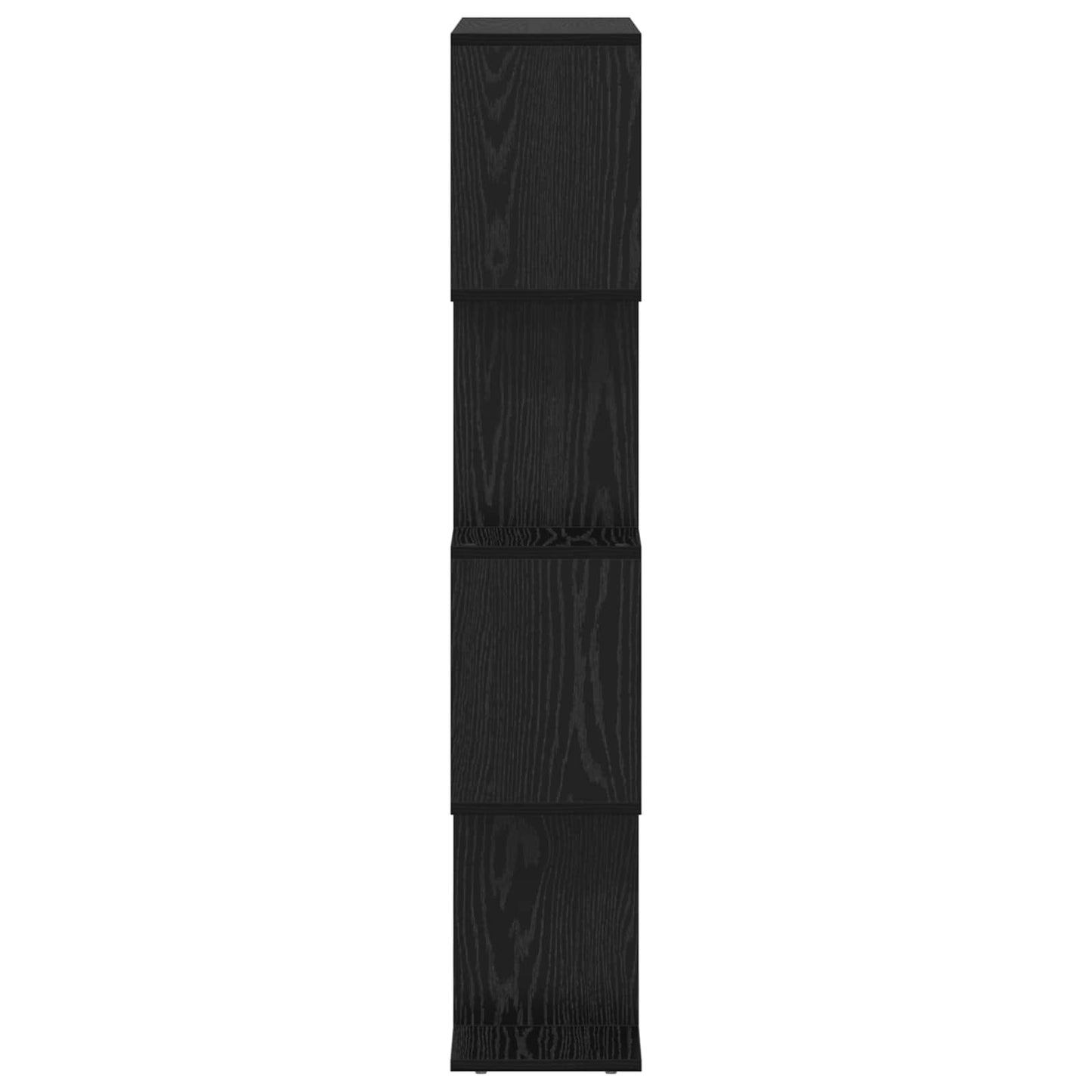 Book Cabinet Black Oak 70 x 24 x 129 cm Engineered Wood