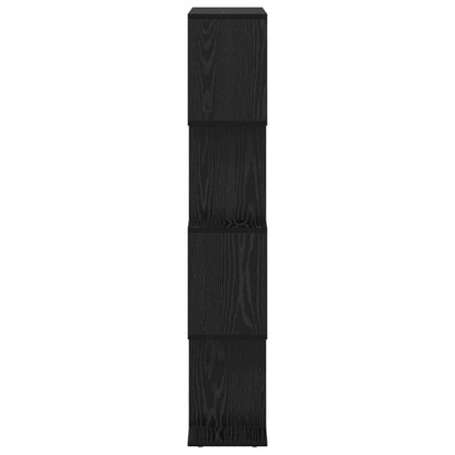 Book Cabinet Black Oak 70 x 24 x 129 cm Engineered Wood