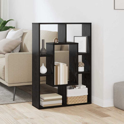 Book Cabinet Black Oak 63 x 20 x 90 cm Engineered Wood