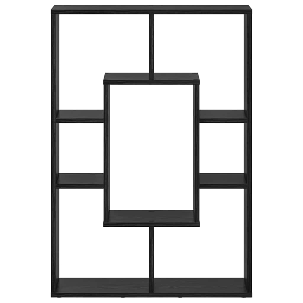 Book Cabinet Black Oak 63 x 20 x 90 cm Engineered Wood