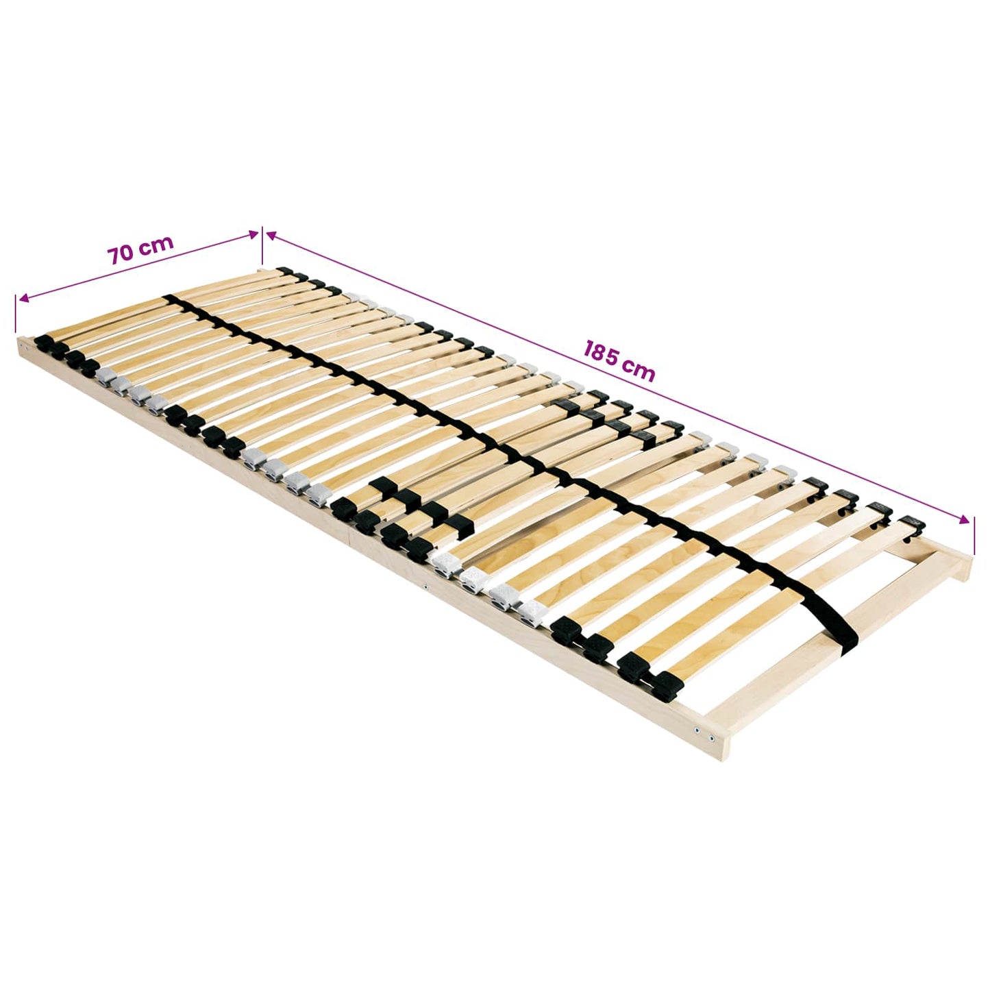Slatted Bed Base Brown 70 x 190 cm Solid Beech Wood