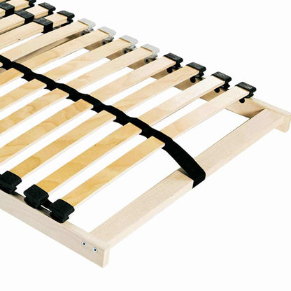 Slatted Bed Base Brown 100 x 190 cm Solid Beech Wood