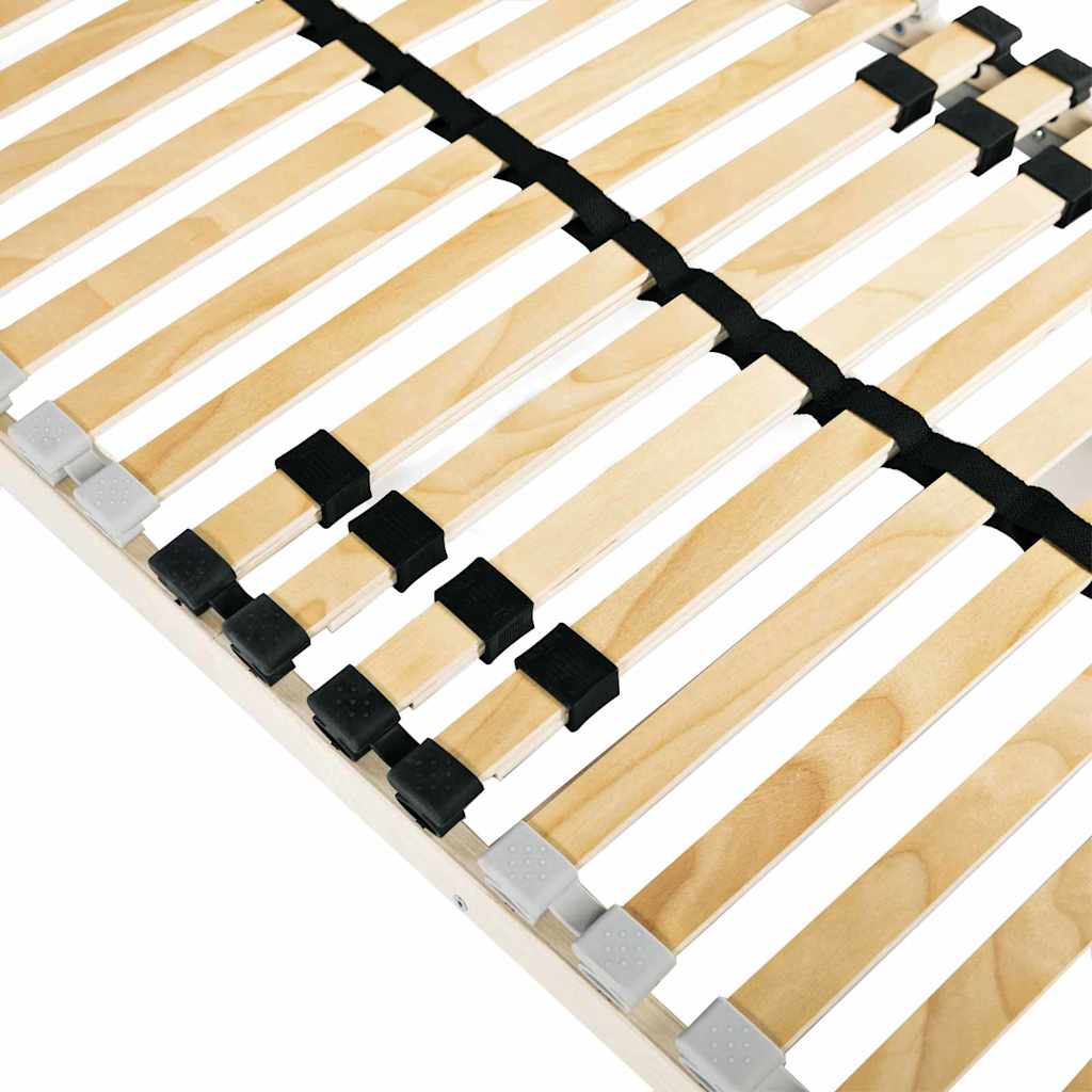 Slatted Bed Base Brown 100 x 190 cm Solid Beech Wood