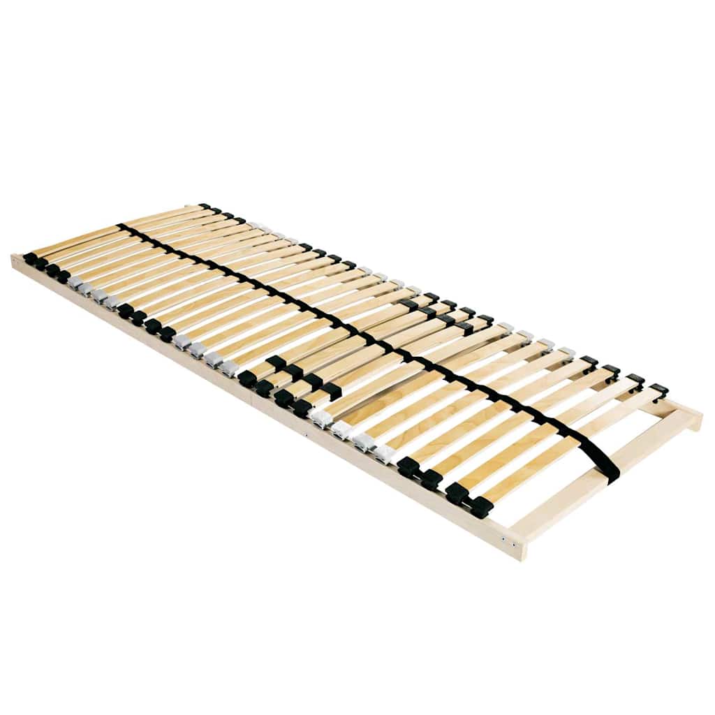 Slatted Bed Base Brown 100 x 190 cm Solid Beech Wood