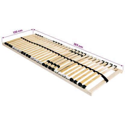 Slatted Bed Base Brown 120 x 190 cm Solid Beech Wood