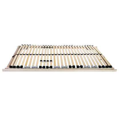 Slatted Bed Base Manual Brown 90 x 190 cm Solid Beech Wood