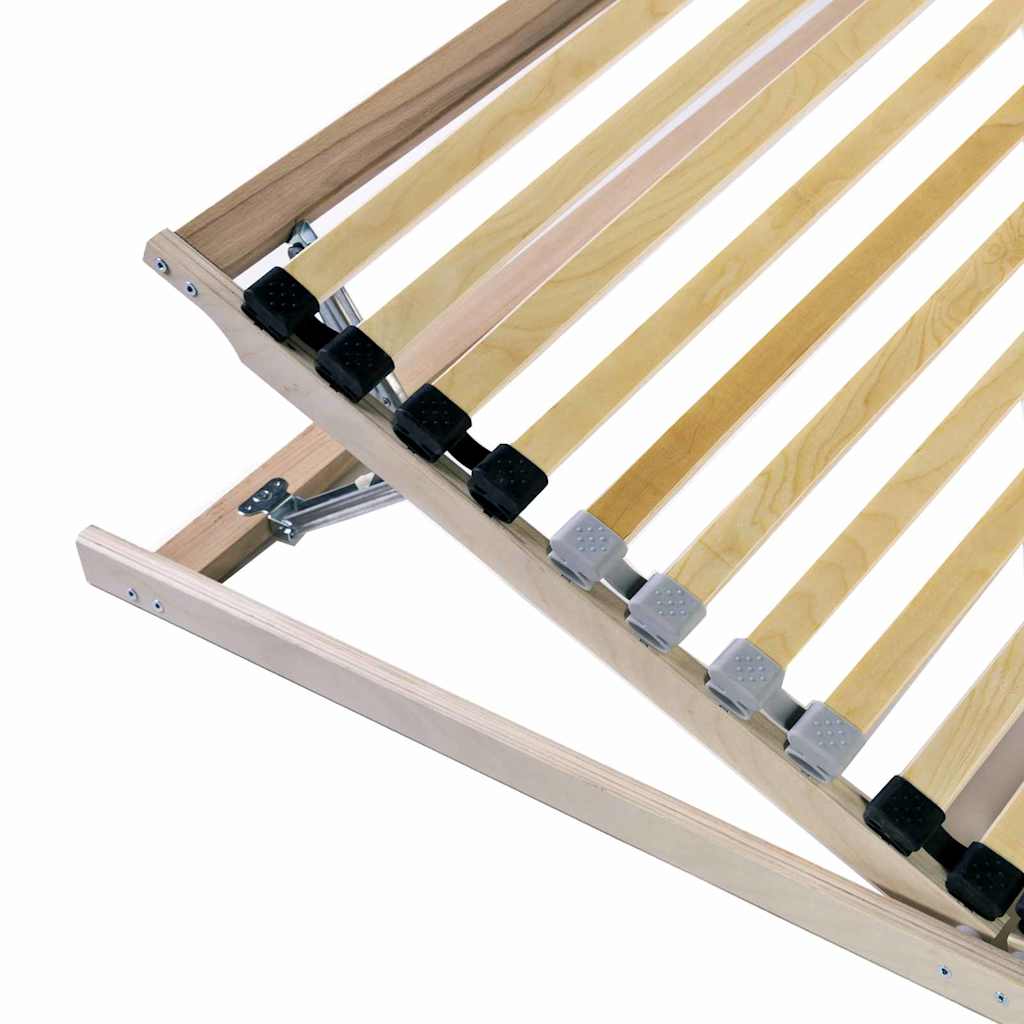 Slatted Bed Base Manual Brown 120 x 190 cm Solid Beech Wood