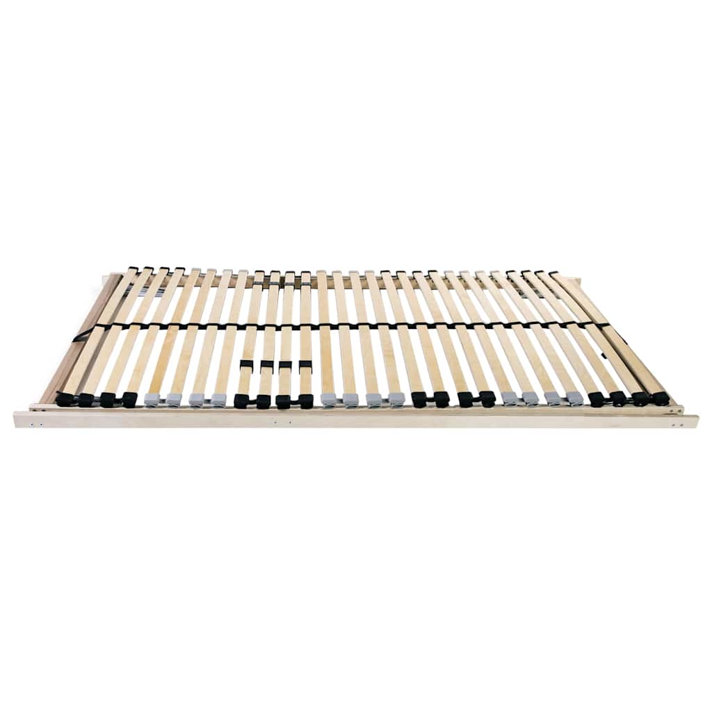 Slatted Bed Base Manual Brown 120 x 190 cm Solid Beech Wood