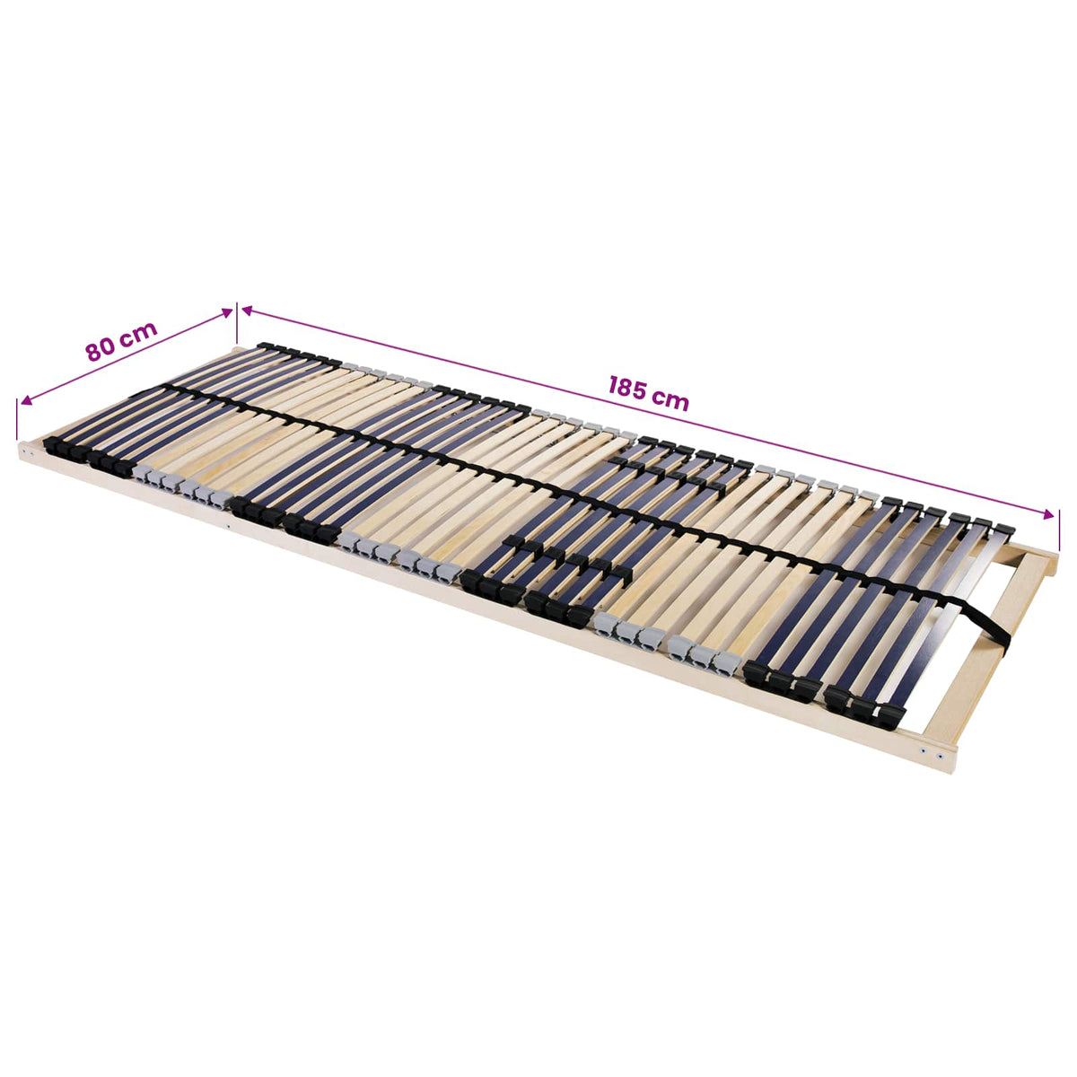 Slatted Bed Base Brown 80 x 190 cm Solid Beech Wood