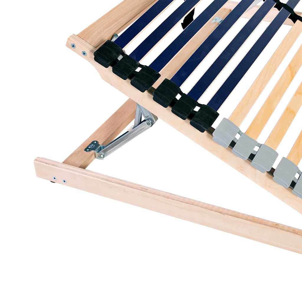 Slatted Bed Base Manual Brown 90 x 190 cm Solid Beech Wood