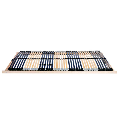 Slatted Bed Base Manual Brown 90 x 190 cm Solid Beech Wood