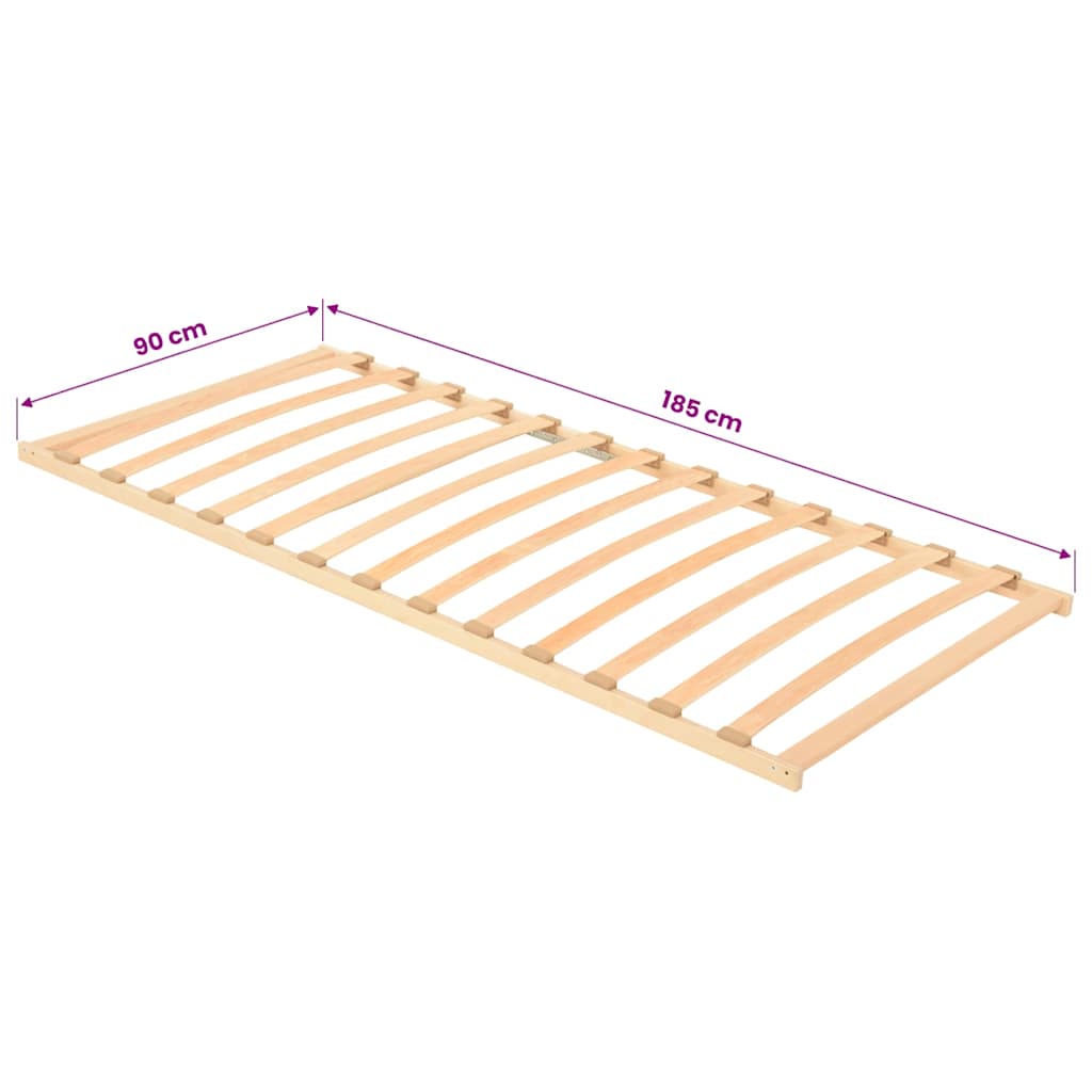 Slatted Bed Base Brown 90 x 190 cm Solid Beech Wood