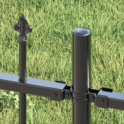 Garden Fence Woerden Grey 240 x 115 cm Powder-coated steel