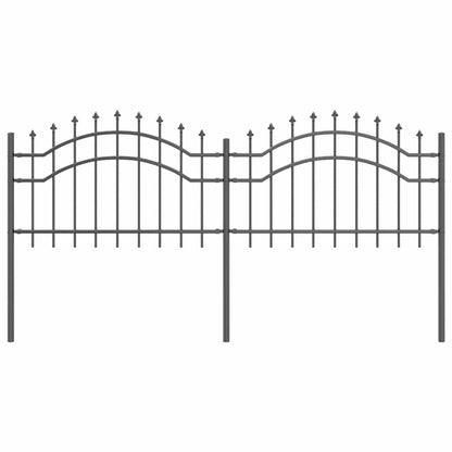 Garden Fence Woerden Grey 240 x 115 cm Powder-coated steel