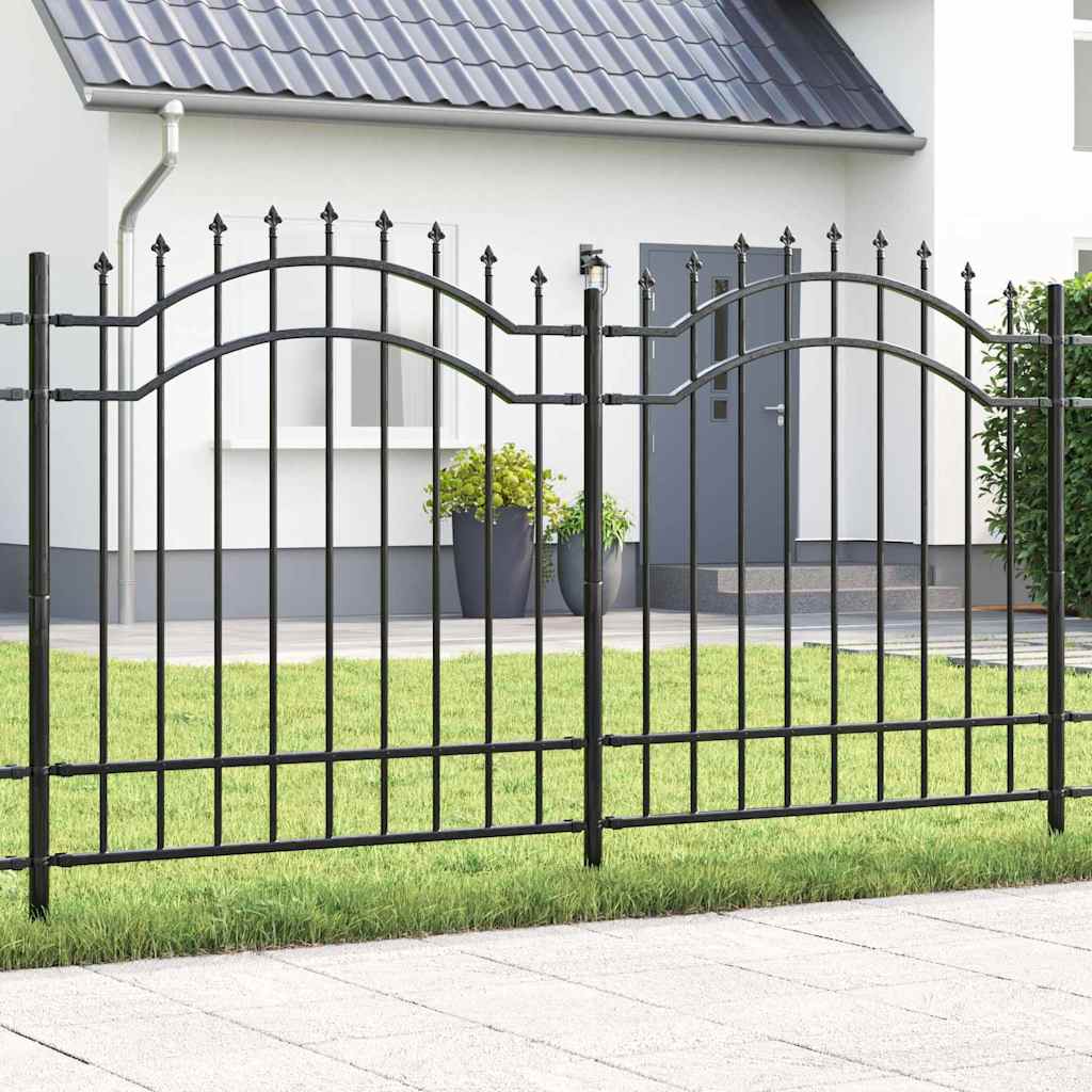 Garden Fence WOERDEN 240 x 165 cm Powder-coated steel Grey