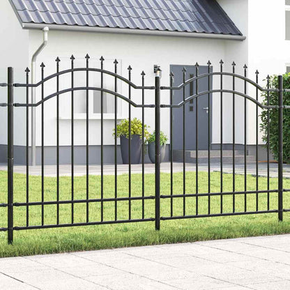 Garden Fence WOERDEN 240 x 165 cm Powder-coated steel Grey