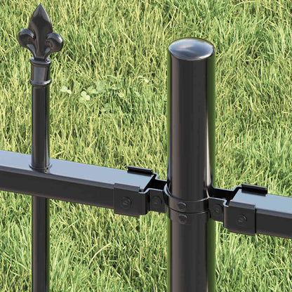 Garden Fence Woerden Grey 240 x 190 cm Powder-coated steel