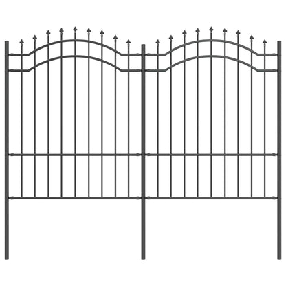 Garden Fence Woerden Grey 240 x 190 cm Powder-coated steel