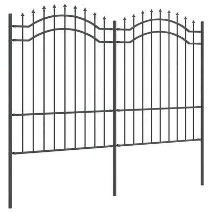 Garden Fence Woerden Grey 240 x 190 cm Powder-coated steel
